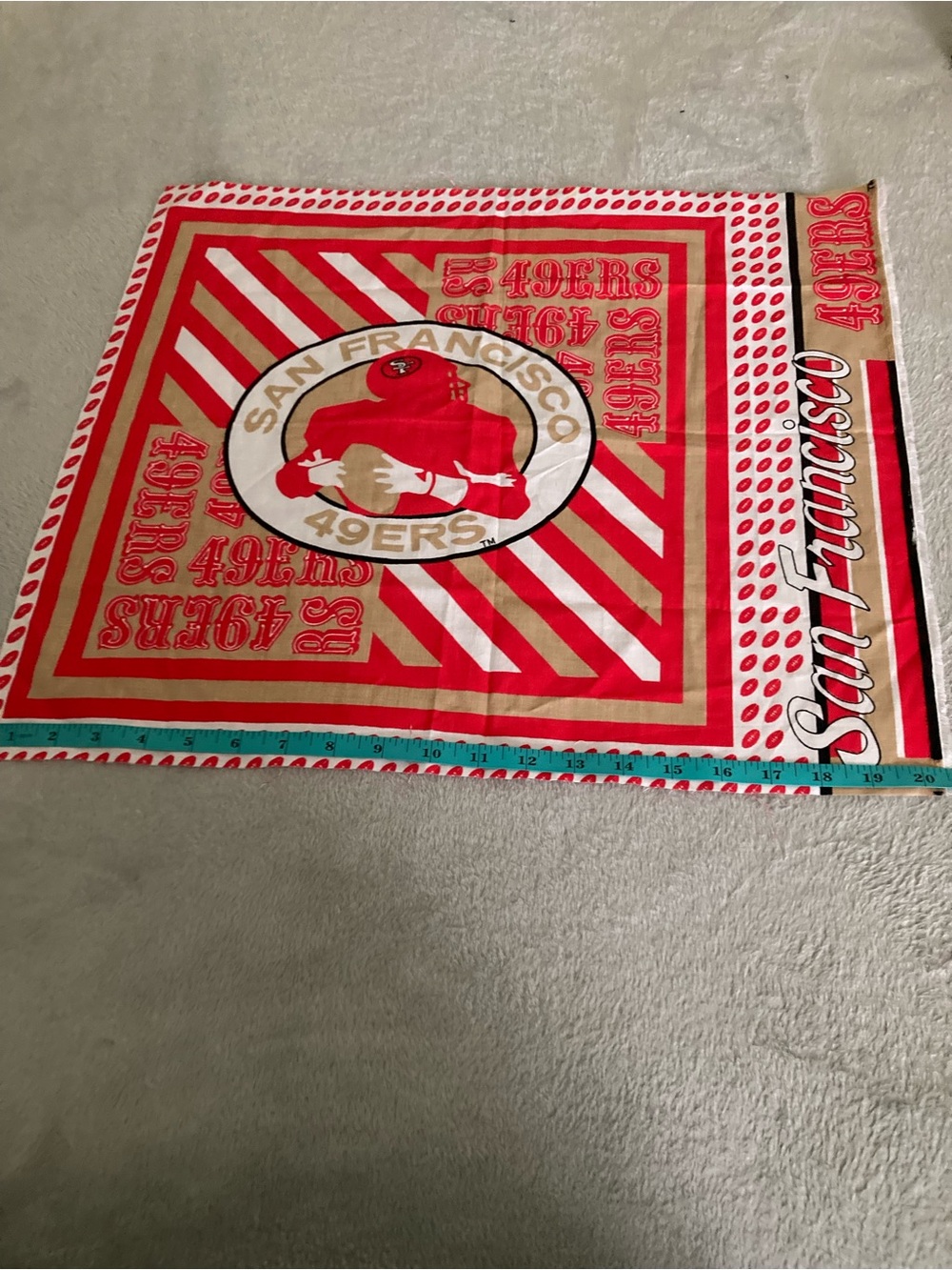 San Francisco 49ers Red and Gold Throw Blanket